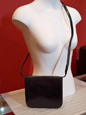 Vintage Xavier DANAUD Black Leather Purse Made in France